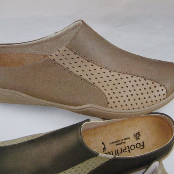 Birkenstock Footprints TRIESTE Beige/Moonstruck Leather Slip on 40 N US W 9 M 7 - Picture 12 of 14